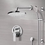 Remer SFR76 Rain Shower System with Handheld, Rain Shower Head, Shower Faucet Set